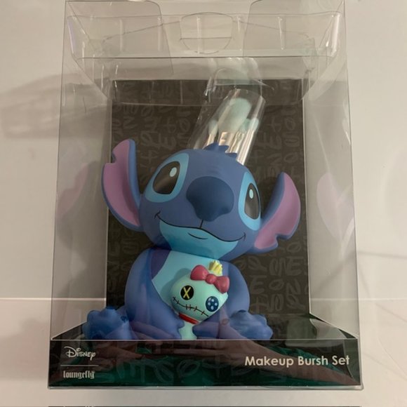 Loungefly 5 Makeup Brush Set Holder Disney Lilo & Stitch Scrump Cosmetic Make Up